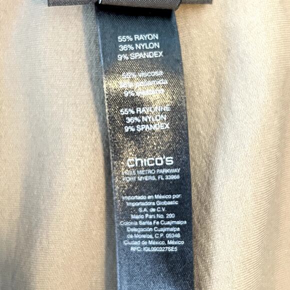 Travelers Collection Crepe Pants Ankle Pull On Tan Beige Womens 2 Large - Picture 9 of 12